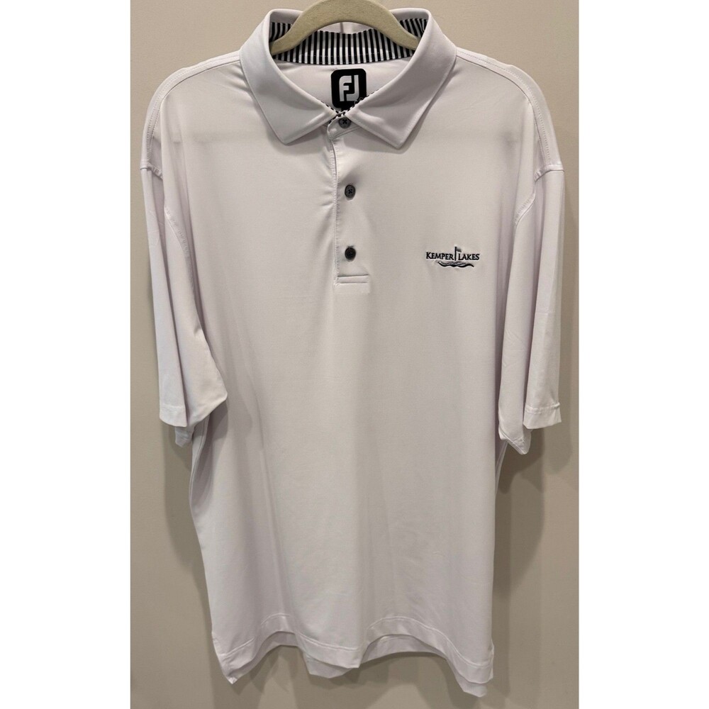 Kemper Lakes Golf Club - FootJoy Golf Shirt - Men's Size XL - White